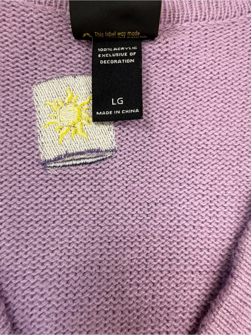 Disney Purple Tangled Rapunzel Embroidered Cardigan Sweater - Picture 4 of 5